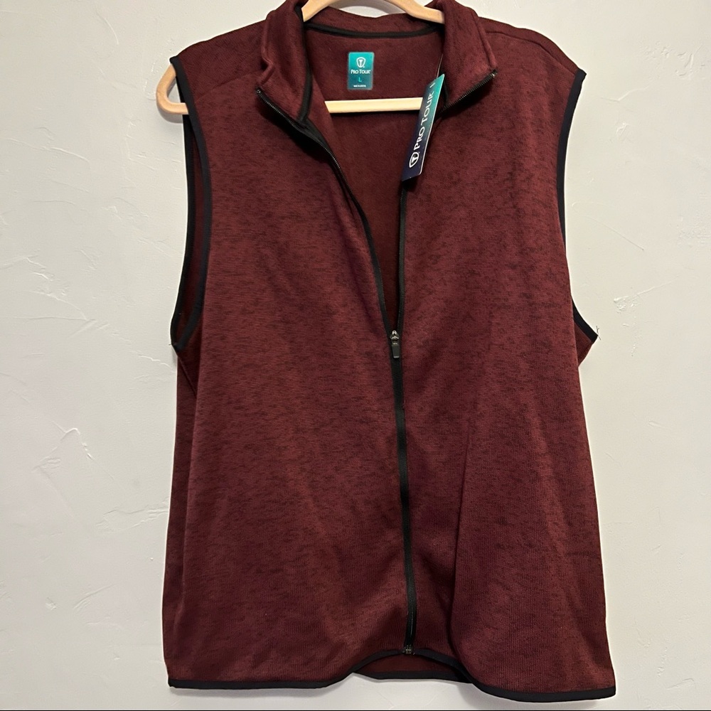 Pro Tour Mens Burgundy Golf Vest size Large